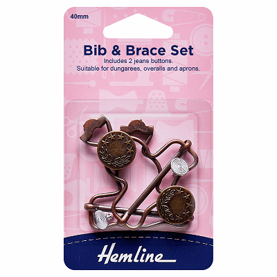 H468.BRO Bib & Brace Set: 40mm: Bronze